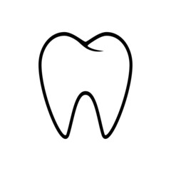 Tooth vector icon. dentist illustration sign. fang symbol or logo.