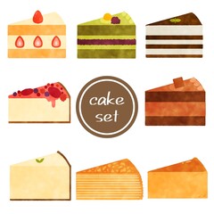 ケーキセット イラスト