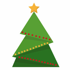 christmas tree in flat style