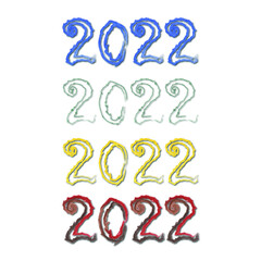 Set in 2022. Icon. Vector. Pencil style.