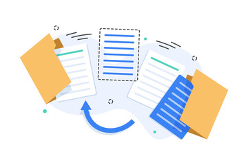 open folder icon. Folder with documents,transfer data,flat design icon vector illustration