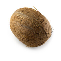 isolated image of coconut on white background close up