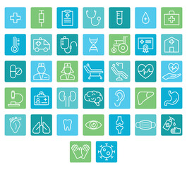 Medical icons vector set 1 - 460805089