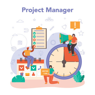 Project manager. Successful business project planning, development