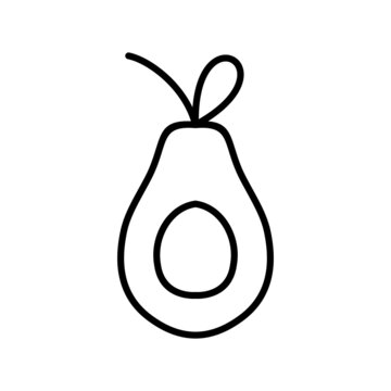 recommend clip art:  Avocado Outline Vector Icon Design