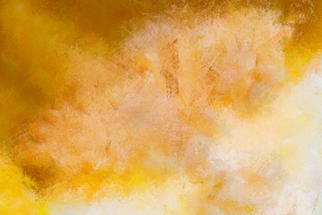Abstract orange and yellow oil painting background with brush strokes. High resolution full frame digital oil painting on canvas. Painting done by me.