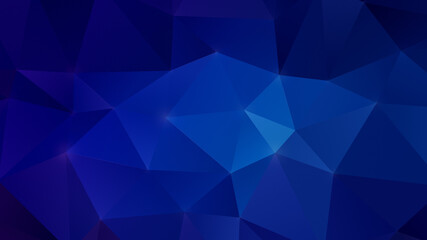 Fototapeta premium Blue polygon vector pattern background. Abstract 3D triangular low poly style gradient background in 4k resolution.