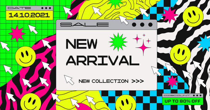 Abstract trendy Sale Banner. New Arrival Promo Illustration Vector design.