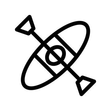 recommend clip art: Kayak Outline Vector Icon Design