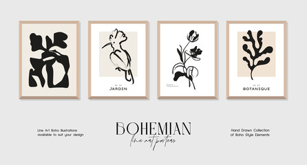 Abstract boho style art prints posters collection © iStarDesign