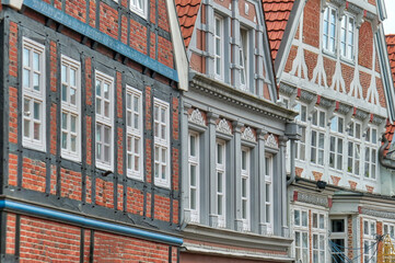 Historische Fachwerkfassaden in der Altstadt von Stade