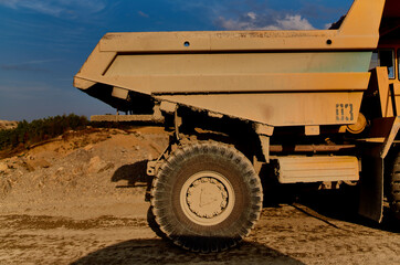 Obraz premium Construction machine road repair work