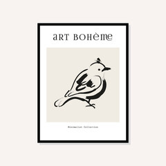 Abstract boho style art prints posters collection
