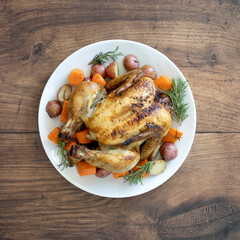 Roasted Chicken with Potatoes and Rosemary