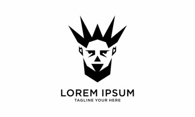 Obraz premium head Liberty statue logo design vector template.