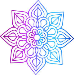 Mandala with colors with white background