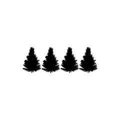 Christmas tree icon vector. Forest illustration sign collection. New Year symbol or logo.