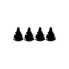Obraz premium Christmas tree icon vector. Forest illustration sign collection. New Year symbol or logo.