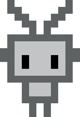 robot pixel art. vector illustration.