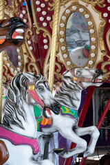 Fototapeta na wymiar amusement park rides state fair