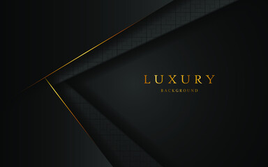 Abstract elegant golden lines on black background with free space for design. vector illustration about elegant modern template design	