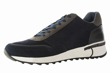 One sneaker, side view isolated on white background.