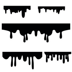 Drips icon vector set. Liquid Dripping illustration sign collection. Melting symbol or logo.