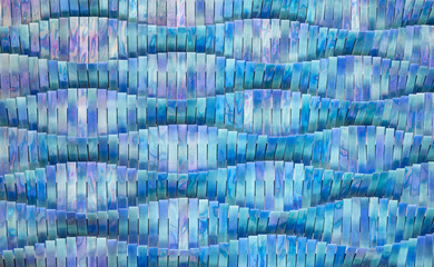 Blue gradient wavy curve design background.