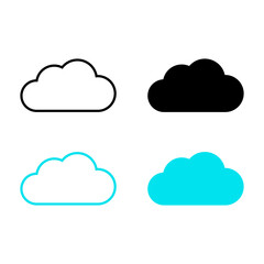 Cloud icon set