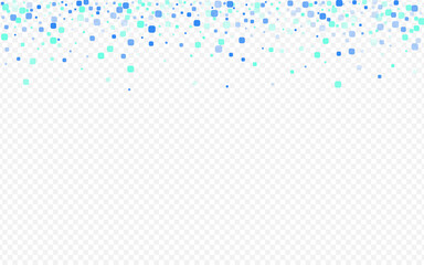Blue Confetti Top Vector Transparent Background.