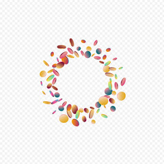 Colored Splash Invitation Transparent Background.