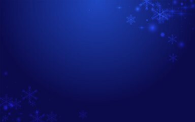 Fototapeta na wymiar Glow Snowstorm Vector Blue Background. Shiny