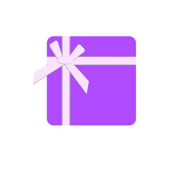 Vector illustration of gifts with a bow on a transparent background