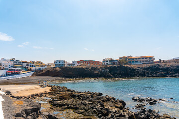 Fototapeta na wymiar Tourist town of El Cotillo in the north of the island of Fuerteventura, Canary Islands. Spain