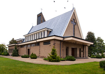 Built in 1978, the Catholic Church of the Transfiguration of the Lord in the city of Mława in Mazovia, Poland.