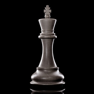 Black and White King of chess setup on dark background. Leader and teamwork concept for success. Chess concept save the King and save the strategy.