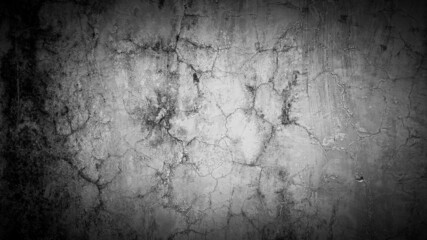 grunge background of black and white old wall