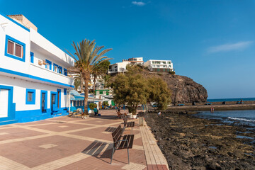 Coastal town of Las Playitas, east coast of the island of Fuerteventura, Canary Islands. Spain