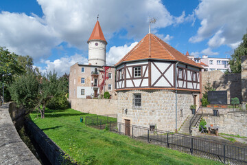 Fototapeta na wymiar Historic city walls in Lwowek Slaski Lower Silesia Poland 