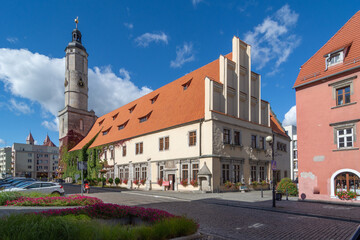 Gothic town hall in Lwówek Śląski Poland 