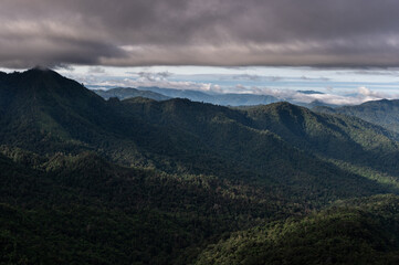 Obraz premium mountain scenery in northern Thailand,vintage tone.