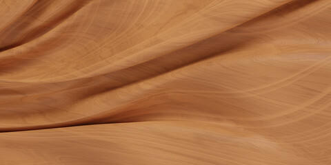 Abstract wave wooden wall. wooden pattern, 3d illustration