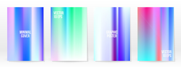 Holographic Poster Set Iridescent Technology Cover