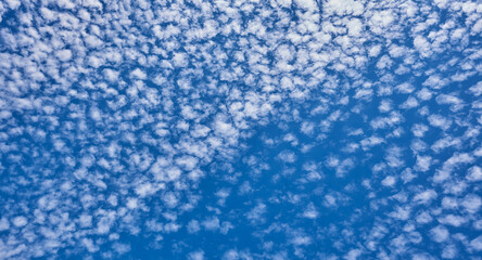 Lightweight cloud on blue sky in sunlight as a background.