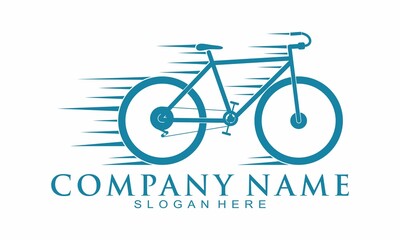 Fast race bicycle vector logo