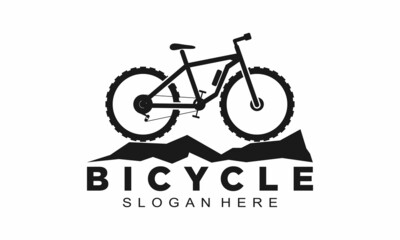 Mountain bicycle modern vector logo