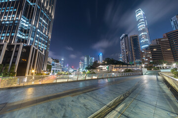 Fototapeta na wymiar Skyline of downtown of Hong Kong city at night