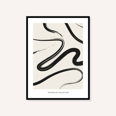 Abstract boho style art prints posters collection
