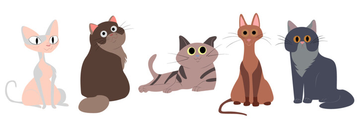 cats vector illustration