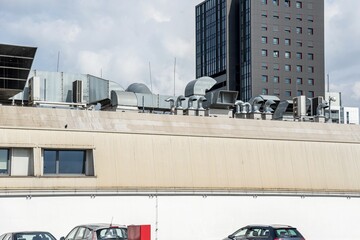 Industrial ventilation system .  Roof air conditioning